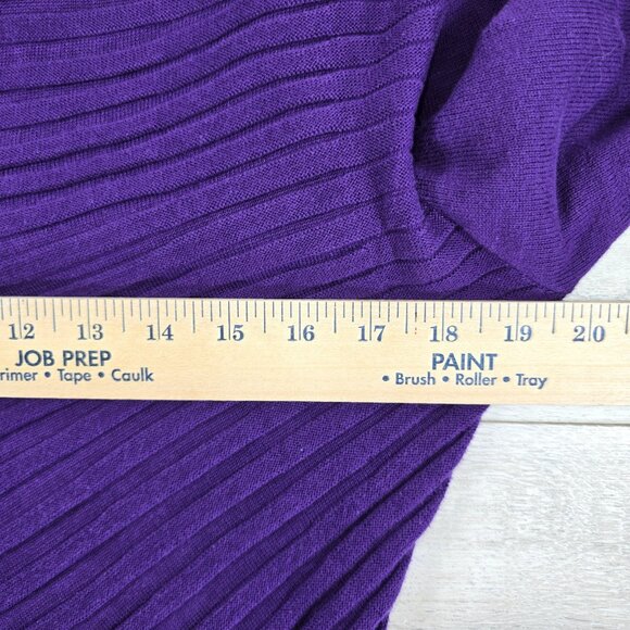 Dress Barn Womens Purple Cardigan Sweater Sz M Shrug Bolero Crop Casual Office - Picture 3 of 8